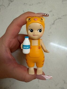 Sonny Angel - Red Tabby / Orange Cat holding milk Cats Life Series